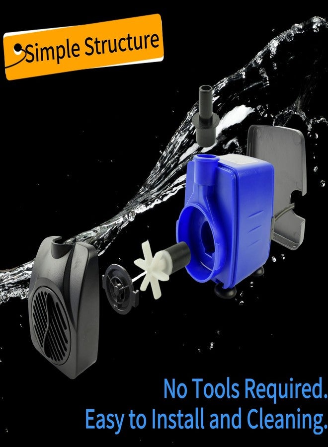 Conquerall CHA-1500 390GPH 1500L/H AC 110V Submersible Pump 25W Ultra Quiet Silent Pump 6.56 ft High Head for Large Fish Tanks, Ponds, Aquariums, Waterfalls, Outdoor Fountains, and Pet Water Fountains - Image 4